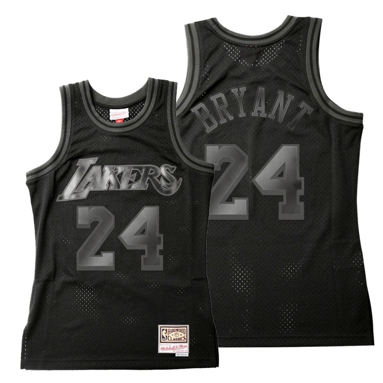 Men's Los Angeles Lakers Kobe Bryant #24 NBA Throwback Tonal Hardwood Classics Black Basketball Jersey MEZ4483KT